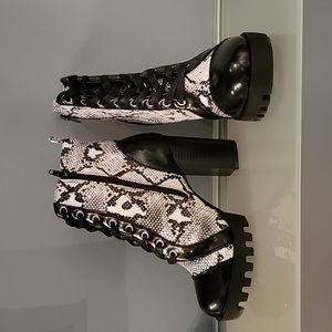 New Snakeskin Combat Boot Heels